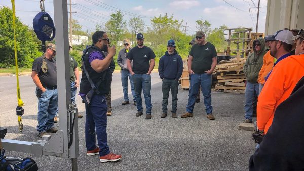 RBI employees outside during a Lunch and Learn event