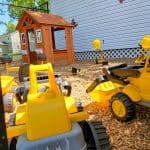 Outdoor play equipment at Roberta Webb Childcare Center