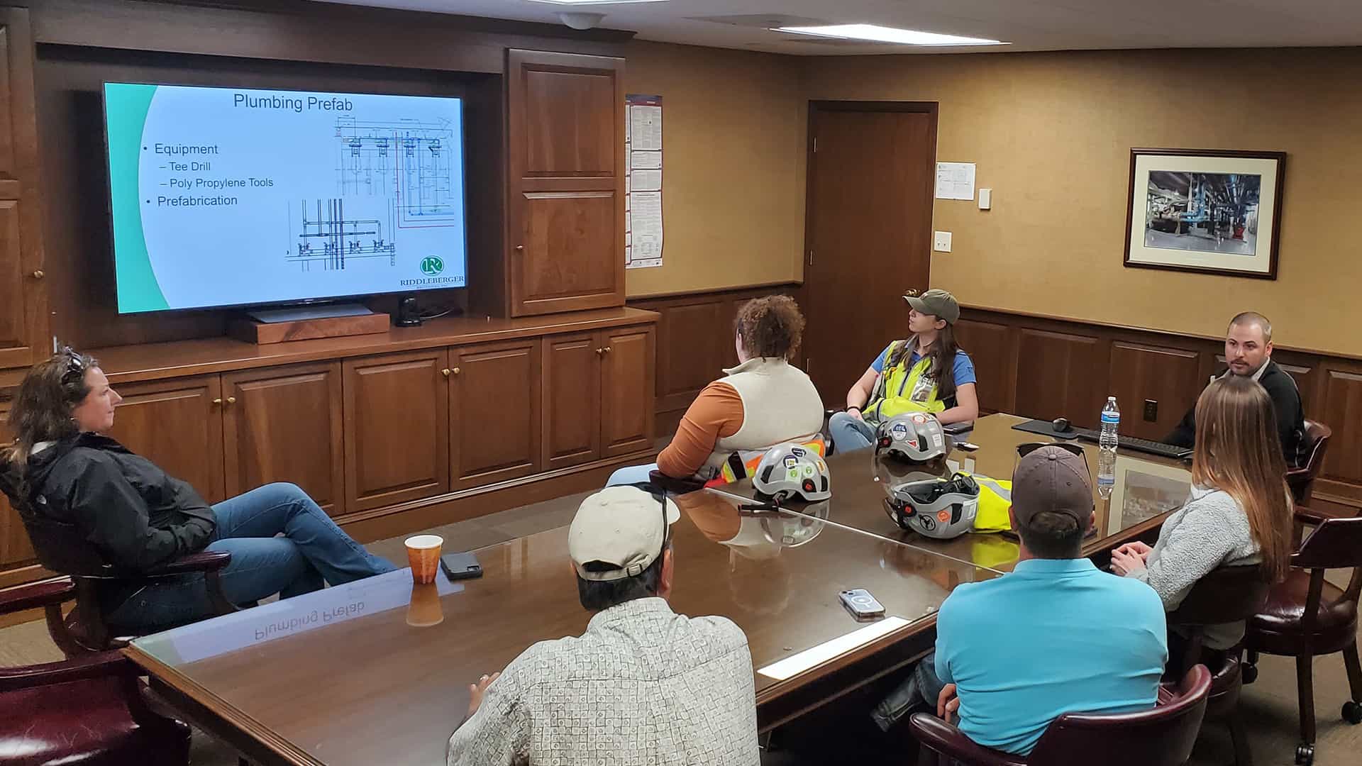 Construction manager touring RBI facility