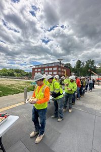 Work Crew BBQ at UVA Data Sciences construction site