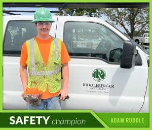 September Safety Champion, Adam Ruddle.