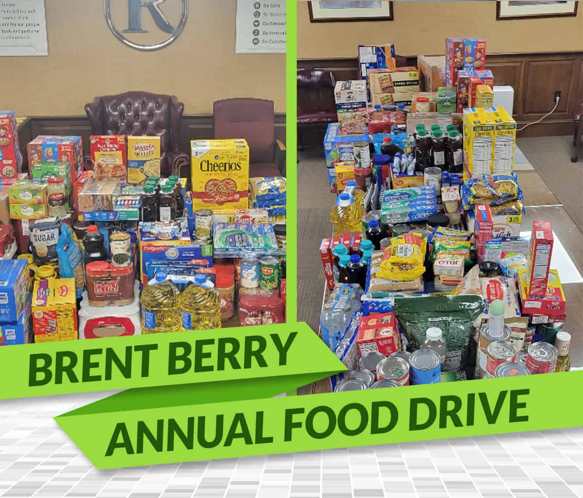 Donations from the Brent Berry Annual Food Drive