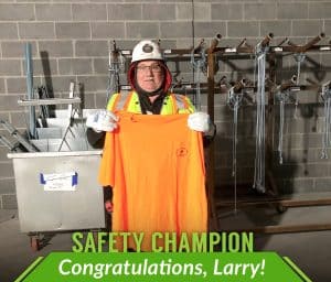 RBI's January Safety Champion, Larry Dean.