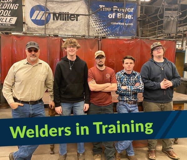 Welders in Training - featuring RBI's four welding students and their instructor, Jason Hall
