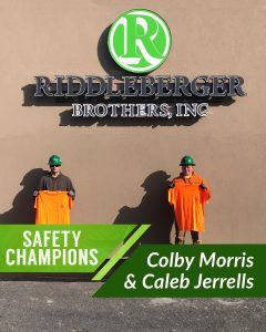RBI's March Safety Champions, Colby Morris and Caleb Jerrells