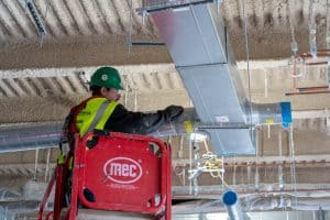 RBI team installing air ducts