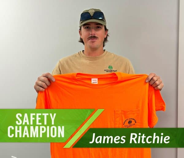 RBI's September Safety Champion, James Ritchie