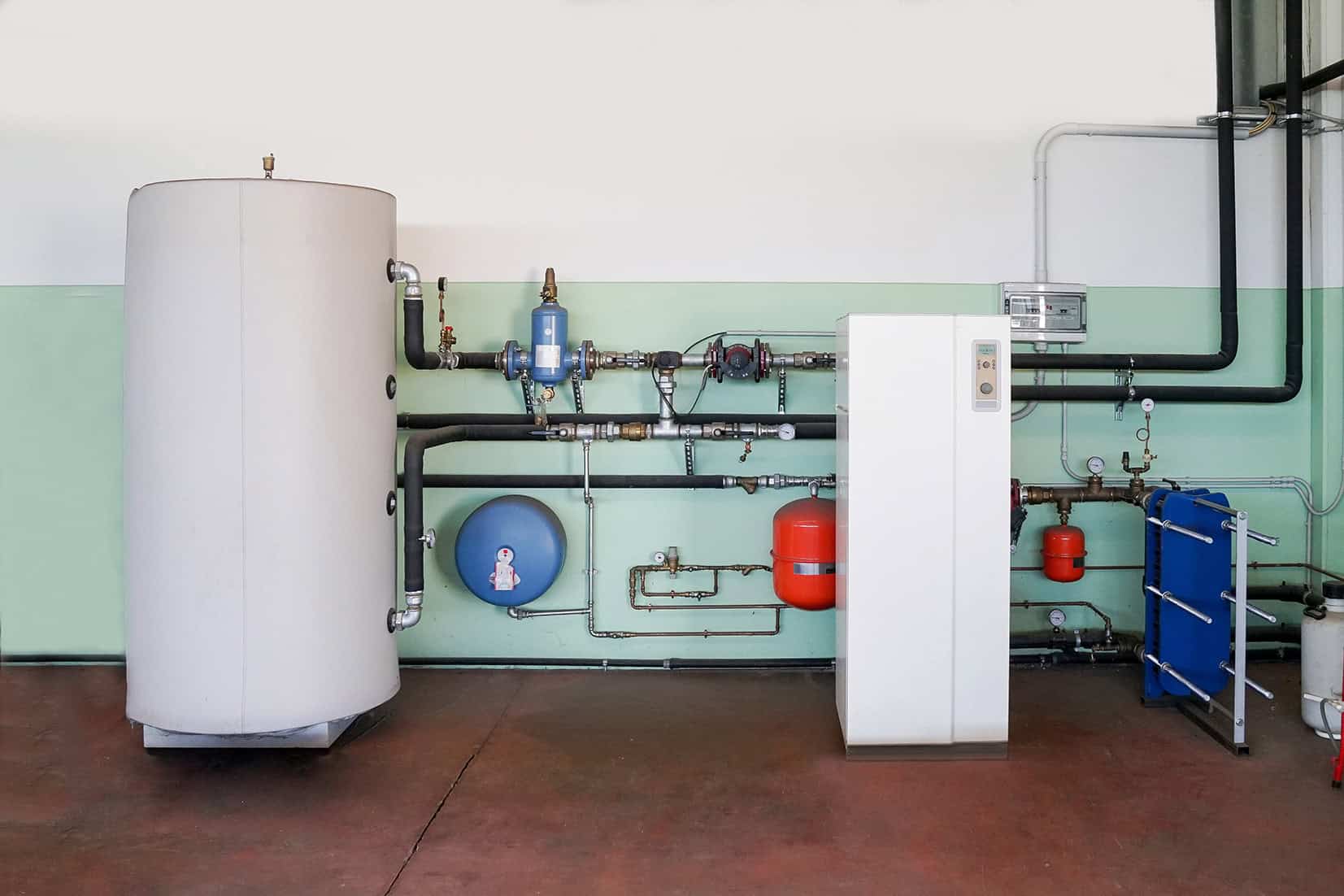 A geothermal heat pump's indoor unit