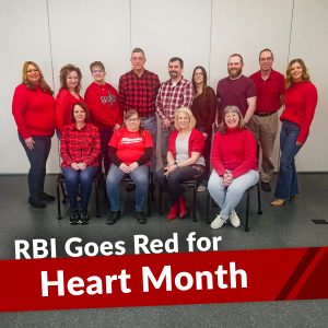 RBI Goes Red for Heart Month. RBI team members in red