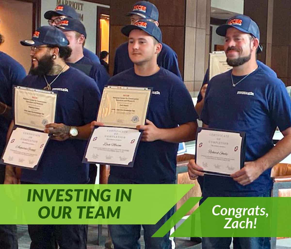 Investing in our team - congrats, Zach!